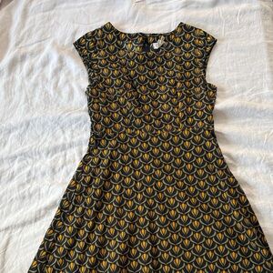 100% cotton flared skirt dress